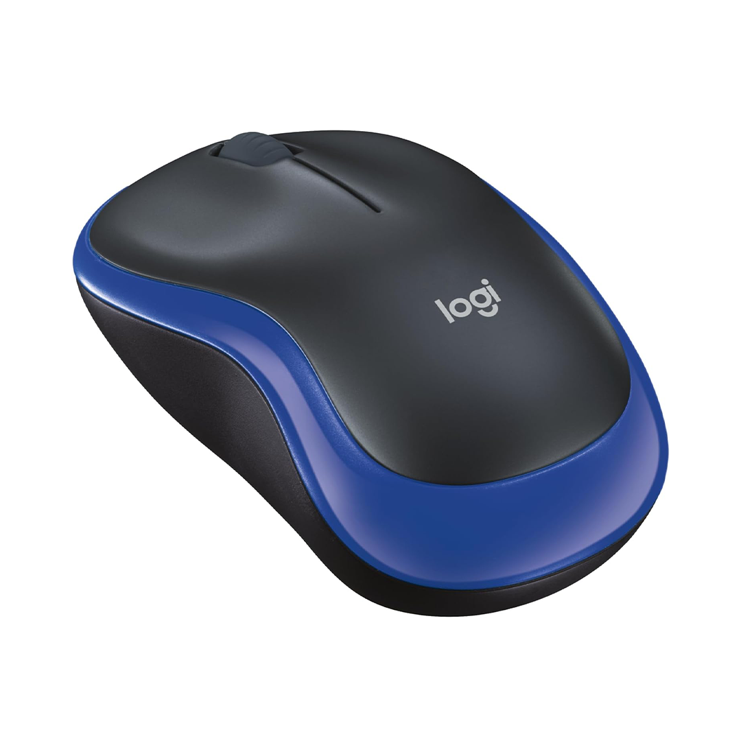 Logitech M185 Wireless Mouse - Blue in Qatar Logitech M185 Wireless Mouse - Blue in Qatar